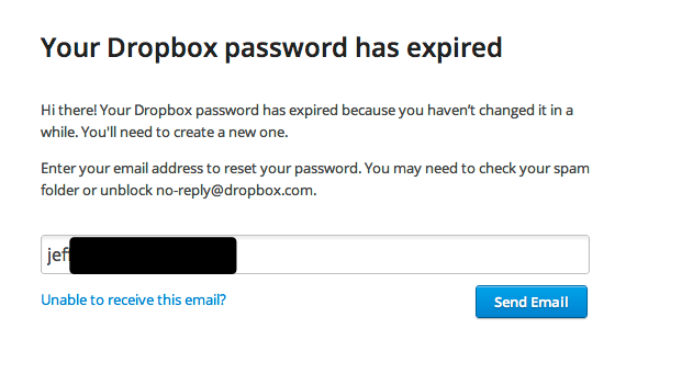 Dropbox follows through on password resets