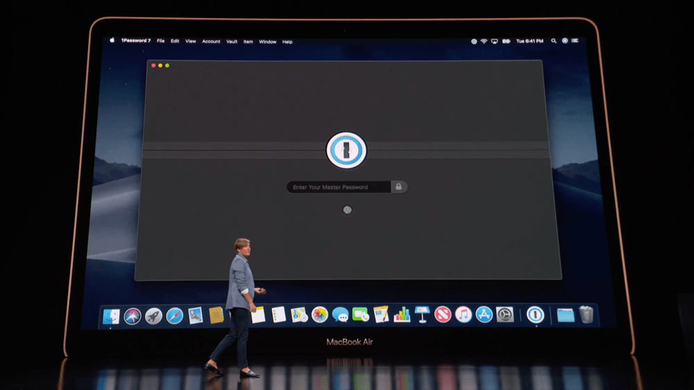 1Password appearing on stage at the event