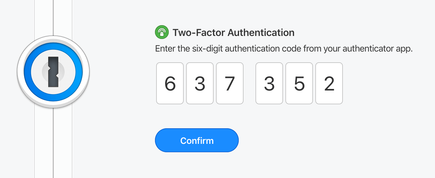 Multi-factor authentication screen during sign in