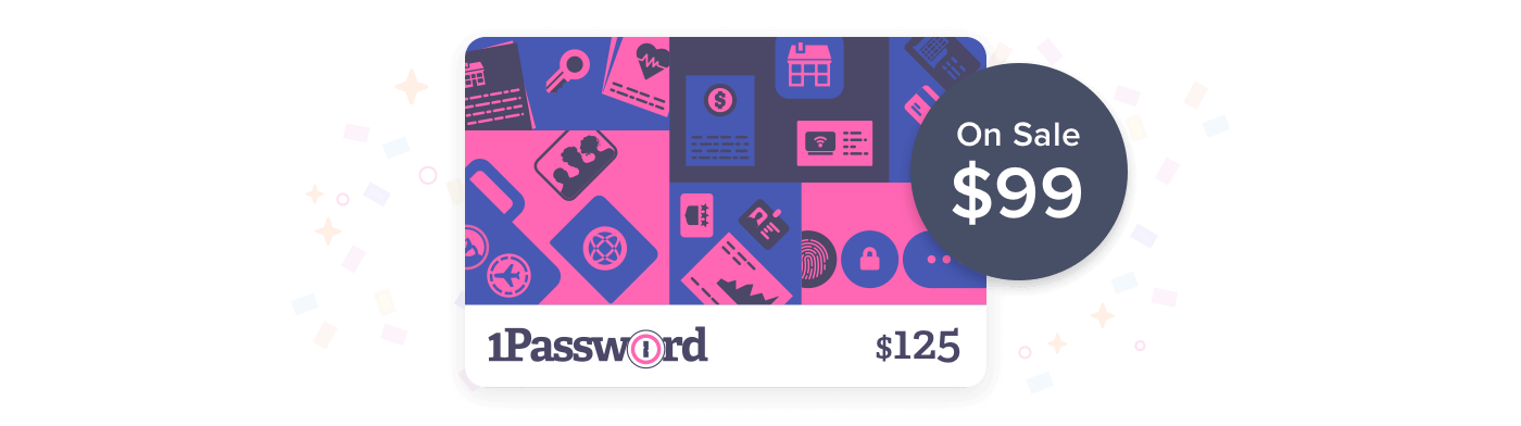 $125 1Password Gift Card