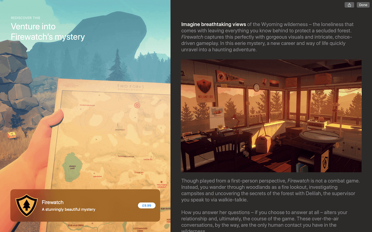 Venture into Firewatch's mystery