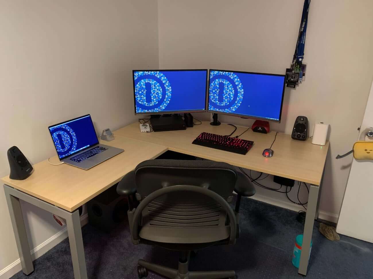 Image of Blake's work from home setup