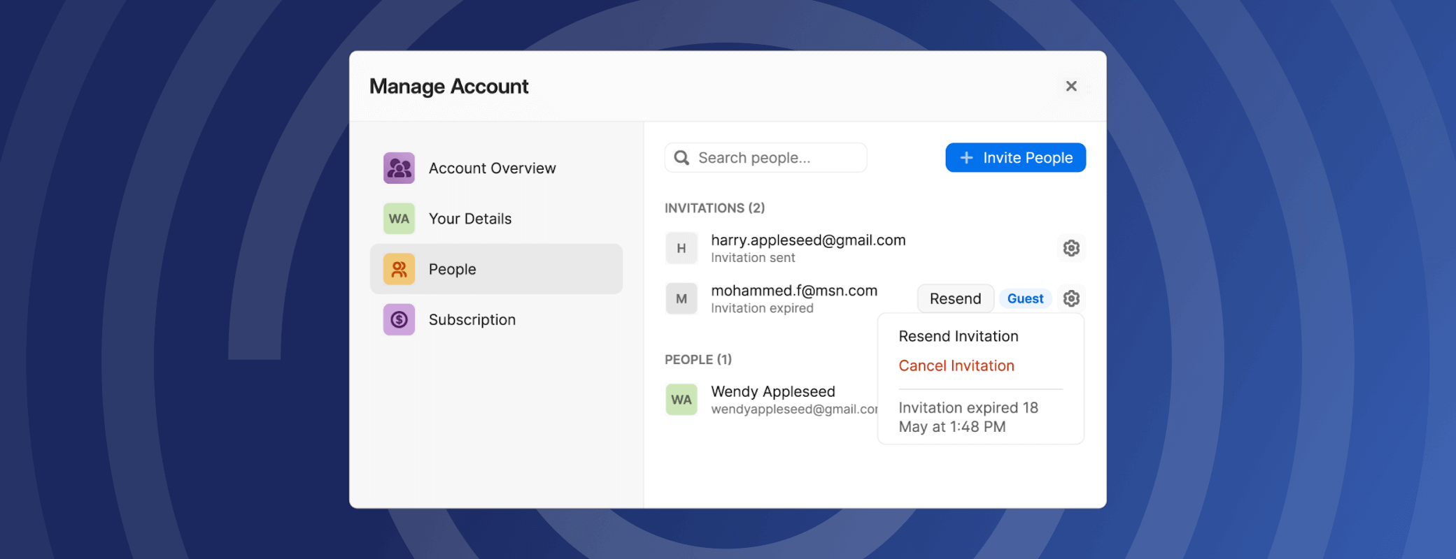 New: Manage accounts directly from the 1Password app