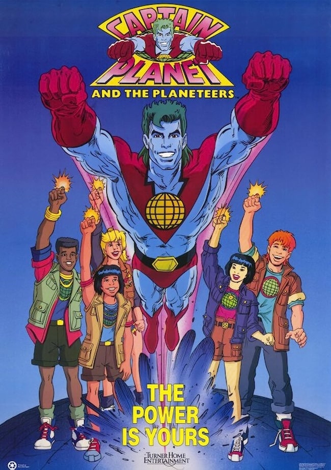 A promotional image of Captain Planet.