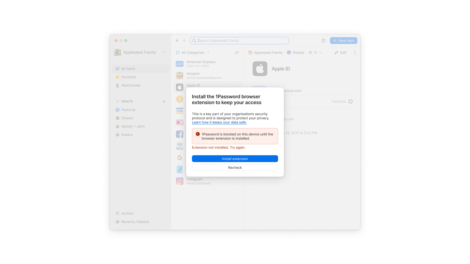 Snooze period ends, and user access is blocked.